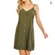 thumbnail image 1 of Vestido sin mangas con tirantes ajustables y cuello en V para niña, Verde, L Kearding AP001327-13, 1 of 7