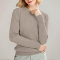thumbnail image 2 of TRUBKH Womens Sweaters Mock Neck Top Long Lantern Sleeve Slim Fit Blouses for Women Dressy Casual Lightweight Sweaters for Women Loose Fit Layered Sweaters Fall Sweaters Fall Tops For Gray XL, 2 of 8
