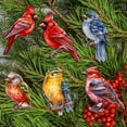 thumbnail image 3 of Winter Birds Decorative Wooden Clip-on Ornaments of 6 by G. Debrekht - Christmas Decor - 8090005C-S6, 3 of 11