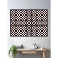 thumbnail image 2 of Atomic-Hypnotic. Pattern Red/White/Black Poster Wall Art, Modern Wall Decor For Living Room Bedroom, 24x36 UNFRAMED, 2 of 3