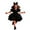 A#Black469, variant on Byoo Toddler Girl Solid Gown Sequin Embroidered Puff Sleeve Ruffled Cake Tulle Dress Kids Flare Dress