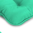thumbnail image 2 of Jordan Manufacturing Sunbrella 19" x 19" Canvas Aruba Turquoise Solid Square Tufted Outdoor Wicker Seat Cushion with Ties and Welt (2 Pack), 2 of 10