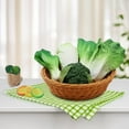 thumbnail image 3 of Green Artificial Vegetables Set Lifelike Lettuce Broccoli Cabbage PU Food Model Decoration for Home Kitchen Shop Cabinet Supermarket Garden DIY Garland 5pcs, 3 of 3