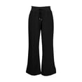 thumbnail image 6 of Bibifish Womens Pants Black Drawstring Waist Soft Loose Wide-Leg Pants Fit Casual Daily Errands Weekend Relaxing Pants With Side Pocket, 6 of 7