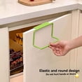 thumbnail image 2 of Over The Door Towel Rack Plastic Traceless Towel Hanger No-Drill Cabinet Door Hanger Kitchen Bathroom Storage Organizer for Hanging Washcloths, Hand, Face Fingertip Towels(1Pcs 7.4X3.5X2.1"),Green, 2 of 8