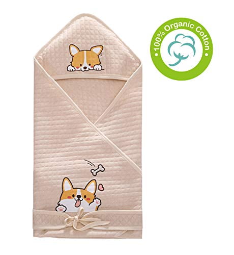 Alcea Rosea Unisex-Baby Newborn Corgi Print Unisex-Baby Organic Cotton Wearable Blanket Sleep Bag Blanket Sleeper for Baby