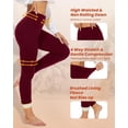 thumbnail image 5 of Fleece Lined Leggings Women - Thermal Thick Winter Warm High Waisted Tummy Control Soft Pants for Snow Cold, 5 of 6