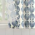 thumbnail image 3 of No. 918 Sandbar 2-Pack Tonal Seashell Print Semi-Sheer Rod Pocket Kitchen Curtains, 54"W X 36"L, 3 of 8