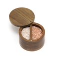 thumbnail image 2 of Lipper International Caja de especias dividida de madera de acacia con cubierta giratoria, 4 pulgadas de diámetro x 2,5 pulgadas de altura, 2 of 5