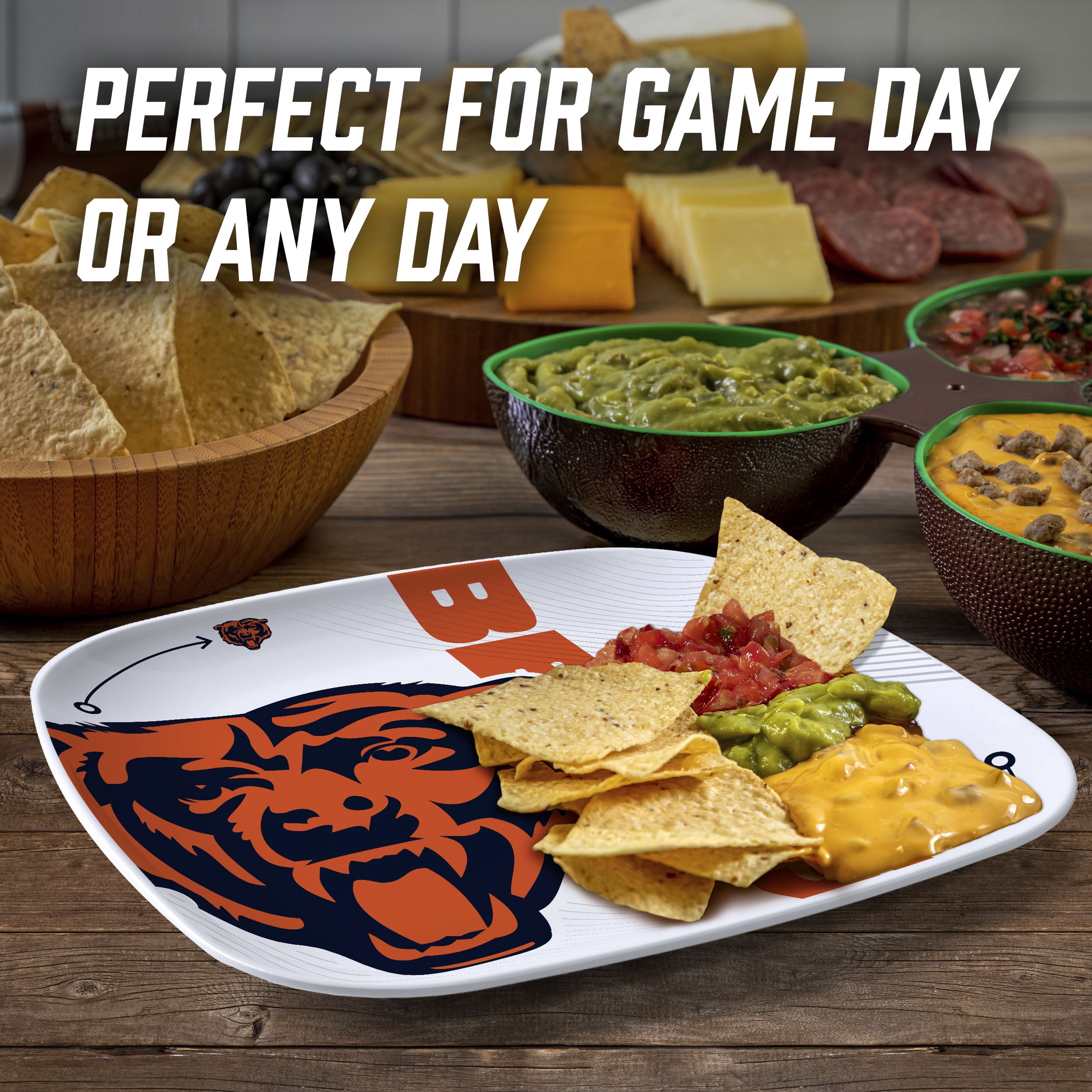 YouTheFan NFL Chicago Bears Large Party Plate