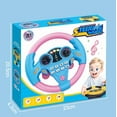 thumbnail image 1 of Kids' Battery-Powered Car Driving Simulator with 360° Rotatable Steering Wheel, Flashing Lights & Music – Interactive Yellow Toy for Creative Play, Export-Quality Safety Standard, DIY Customizable,, 1 of 6