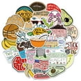 thumbnail image 1 of 50 Pcs Nordic Style Fresh Natural Green Plants Sticker Laptop Suitcase Scrapbooking Decor Kids Classic Toy Decal Sticker, A670, 1 of 6
