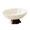 thumbnail image 3 of Fruit Bowl Pedestal Decorative Bowl Kitchen Counter Draining ABS Material for Modern Home Table Centerpiece, 3 of 9