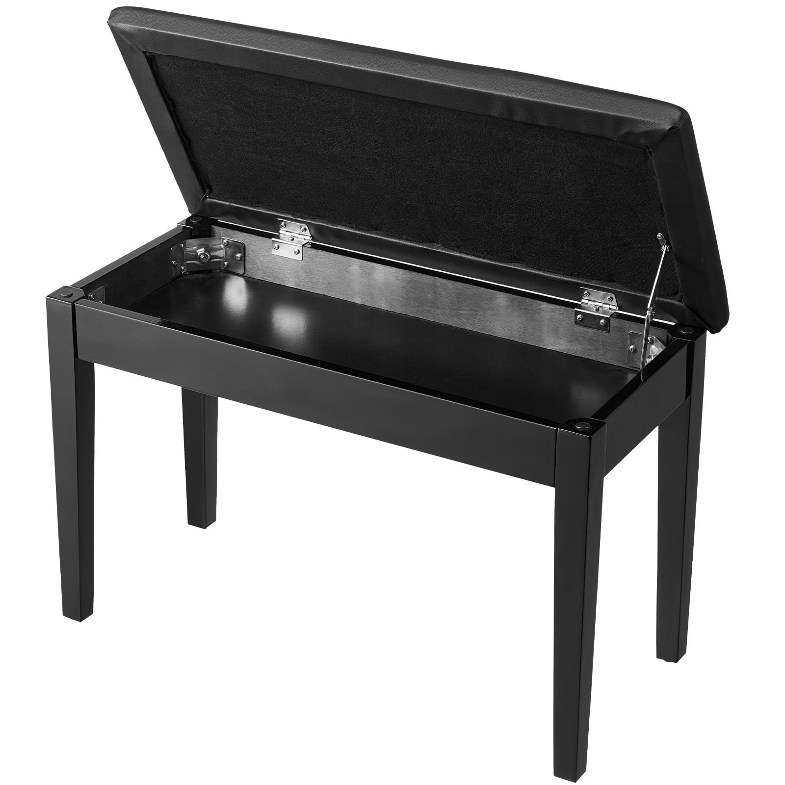KFFKFF Piano Stool, Dimensions 29.5" x 14" x 19", Double Seater Keyboard Bench with Thickly Padded Cushion, In-Built Storage for Sheet Music, Wooden Music Stand Cum Seating