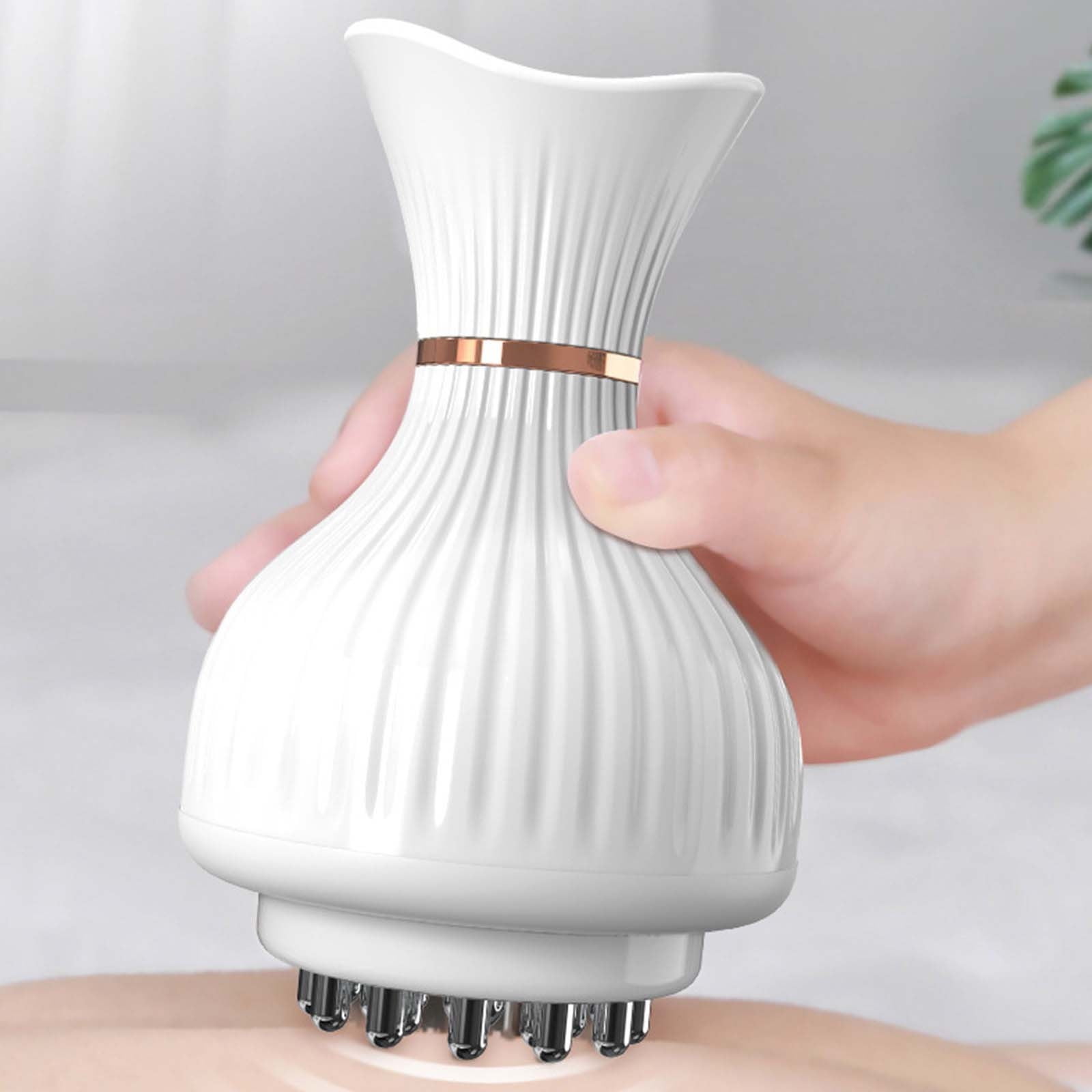 Ruroz SoothingPulse Massager for Joint, Muscle, Neck, Shoulder, Back, Hands, Feet with Heat, Vibration (White)