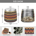 thumbnail image 2 of Yayeee Ashtray with Lid for Cigarette Smokeless Stainless Steel Home Ash Holder, Brown Geometric, 2 of 7