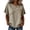 Khaki, variant on Women's Spring New Round Neck Short Sleeve Top Plain Cotton and Linen Shirt Casual Loose Tit Blouse Summer Essentials Tops for Women