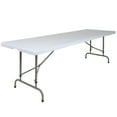 thumbnail image 1 of 8-Foot Height Adjustable Granite White Plastic Folding Table, 1 of 9