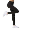 thumbnail image 2 of Couver Women's Cotton Spandex Basic Leggings Pants, Black S, 1 Pack, 2 of 6