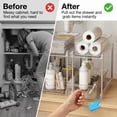thumbnail image 5 of Riousery 2-Tier Clear Under Sink Organizer, 3-Pack Pull-Out Cabinet Storage, Stackable Design for Kitchen and Bathroom, 5 of 8