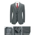 thumbnail image 4 of Beauty-Emily Men’s 3-Piece Suit Set – Vertical Striped Blazer, Vest & Pants, Classic Two-Button Design for Wedding, Business, Party, or Formal Events, 4 of 8