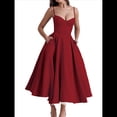 thumbnail image 1 of Vestidos de Invitada de Boda para Mujer, con Tirantes Finos, Corsé, para Fiesta de , con Encaje Floral, Vestidos Largos de Fiesta Rojo XL, 1 of 9