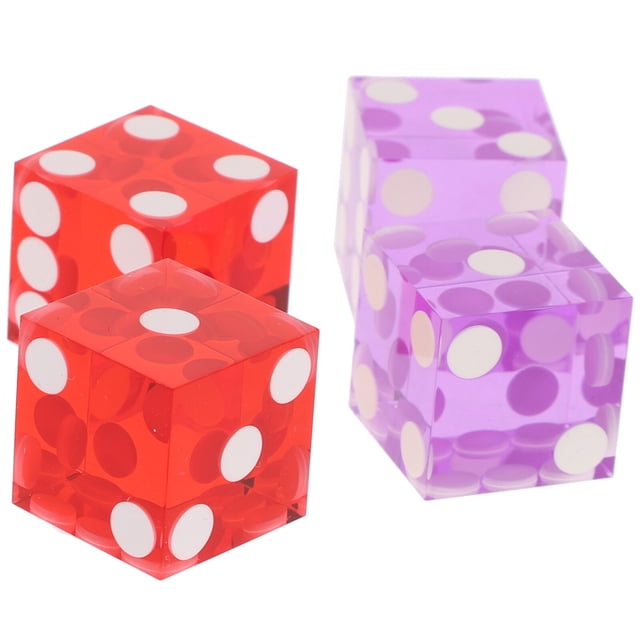 Miangastore 4 Pcs Precision Acrylic Dices Practical Right Angle Dice Entertainment Dies Random Color