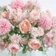 thumbnail image 3 of Artificial Flowers, Fake Peony Silk Hydrangea Bouquet Decor Plastic Carnations Realistic Flower Arrangements Wedding Decoration Table Centerpieces 2 P, 3 of 5