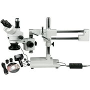 AmScope 3.5X-90X Circuit Zoom Stereo Microscope + 144 LED Light + 10MP Digital Camera New