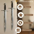thumbnail image 3 of 2/3 Pcs Wall Mounted Sword Hook Acrylic Single Sword Vertical Display Rack for Vertical Displaying Easy to Install with Hardware, 3 of 9