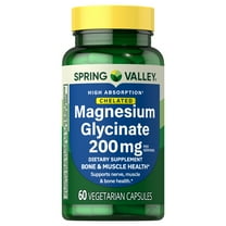 Spring Valley Magnesium Glycinate 200 mg Capsules, Supports Bone & Joint Health