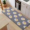 thumbnail image 5 of Gray White Flower Pattern Kitchen Rug Mat,Kitchen Runner Rugs Non Skid Washable,Decorative Kitchen Floor Mats for Kitchen,Sink,Laundry,17"x47.2", 5 of 7