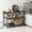 Rustic Brown and Black, variant on LEDREM Kitchen Island with 3 Shelves, Built-In Power Strip, Large Worktop, Industrial Steel Frame, Multi-Purpose Kitchen Cart, Easy Assembly, Rustic Brown and Black