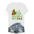 thumbnail image 6 of idosla Womens Christmas Light Shirt: Merry Christmas Tee Shirts Xmas T-Shirt Christmas Bright Short Sleeves Top (White, XXL), 6 of 8