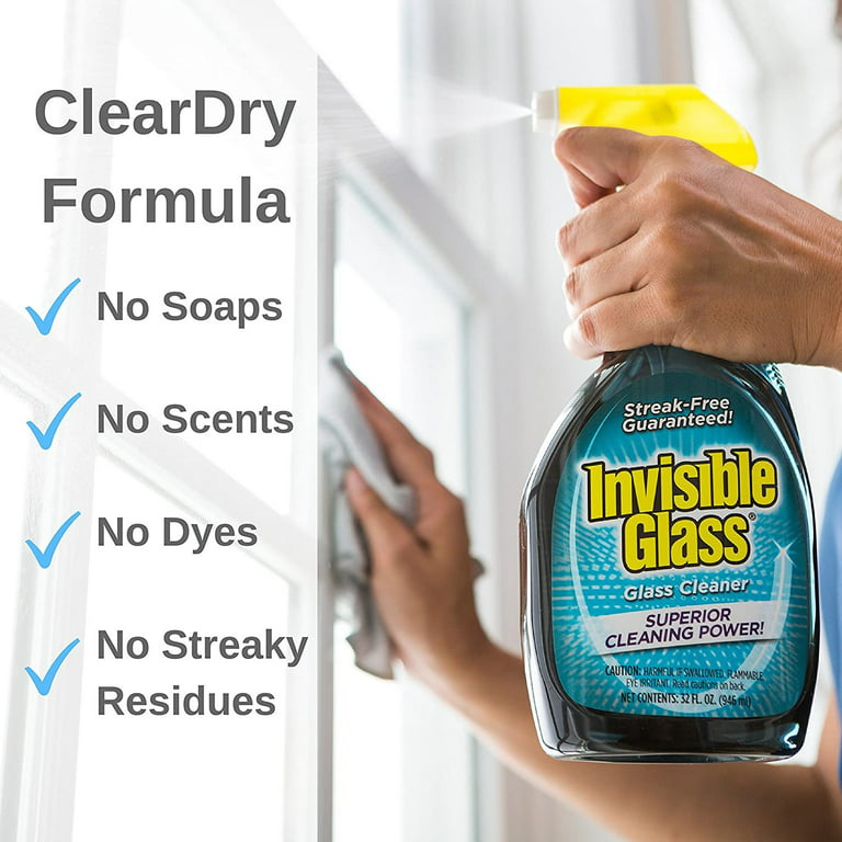 Invisible Glass 92194 32-Ounce Cleaner and Window Spray for Home and Auto  for a Streak-Free Shine Film-Free Glass Cleaner and Safe for Tinted and