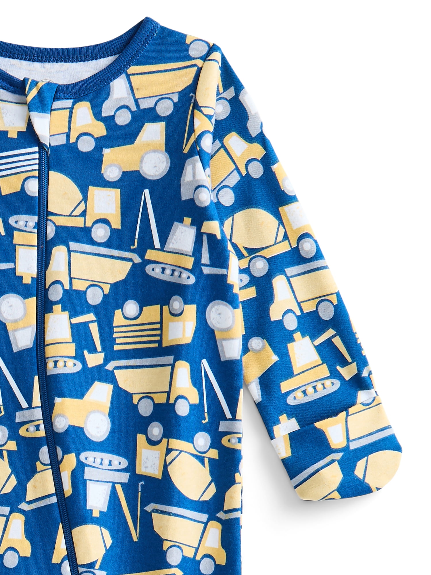 Wonder Nation Organic Cotton Baby Unisex Zip Front Footed Sleep N Play Pajamas, Sizes Preemie-6/9 Months