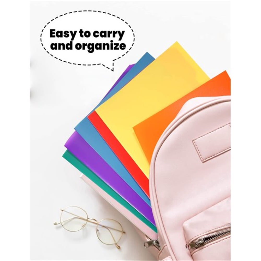 NOGIS 12 Pack Plastic File Folders Colored, Heavy Duty Plastic Colored File Folders Letter Size with Erasable 1/3-Cut Tab, Stronger Than Manila File Folder, Perfect for Organization