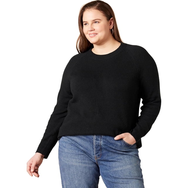 walmart Essentials Womens Classic-fit Soft-Touch Long-Sleeve Crewneck Sweater