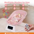 thumbnail image 4 of Pamo Babe Baby Swing for Newborns,5 Speeds swing modes,Canopy,Mosquito Net(Pink), 4 of 10
