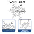 thumbnail image 4 of 6Pcs Christmas Tissue Buckles Festive Snowflake Napkin Decorations (Silver), 4 of 6