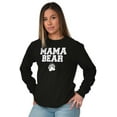 thumbnail image 4 of Mama Bear Paw Print Cute Mothers Day Women's Long Sleeve T Shirt Brisco Brands S, 4 of 6