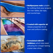 SRC Epox-It Deep Pour Epoxy Casting Resin Kit, 1 Gallon Crystal Clear Epoxy Resin, 1:1 Mix Ratio, Up to 2” Deep, for Casting Art, River Tables, Live Edge Wood, Bar Top, Tabletop