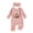 Light Pink, variant on mgoYE Newborn Baby Girl Boy Fall Outfit Romper Football Golf Court Embroidery Long Sleeve Jumpsuit Bodysuit Cute Infant Clothes with Headband(Pink,0-3 Months)