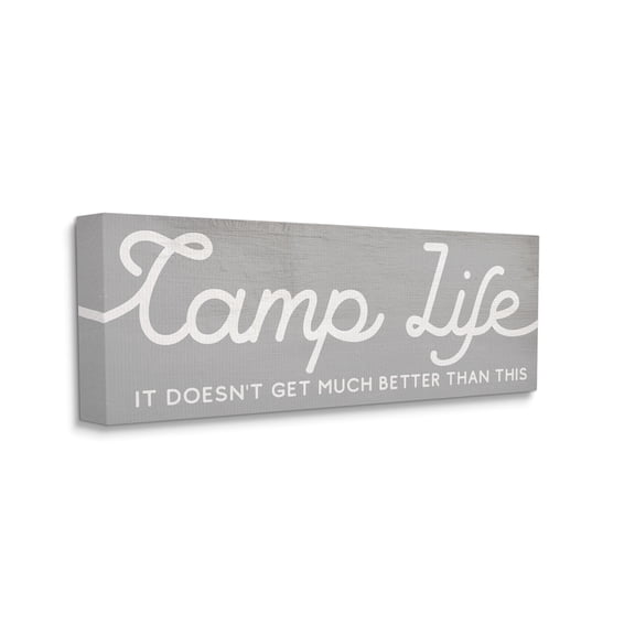 Stupell Industries Camp Life Better Than This Phrase Adventure Motivation Inspirational Painting Gallery Wrapped Canvas Print Wall Art, 10 x 24