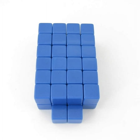 Blue Blank Dice Cubes D6 16mm (5/8in) Pack of 50 Wondertrail