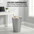 thumbnail image 5 of HOLDN’ STORAGE Small Trash Can with Open Top for Compact and Tight Spaces – 1.58 gal Capacity, Silver Brushed, 5 of 8