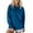 Blue, variant on Dress for Women, Classic Hue Fashionable Threaded Decorative Side Pocket Long Sleeve Loose Fleece Hoodie