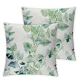thumbnail image 2 of Awypu Sage Green Pillow Covers Eucalyptus Branches Floral Watercolor Decorative Green Leaf Print Throw Pillow for Home Sofa Seafoam Blue Green Gray Square Cushion Pillowscase, Set of 2, 2 of 6