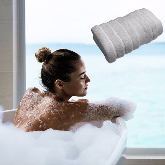Luxury Hotel-Quality Bath Towel Set - 29.52x13.78in, Super Soft & Absorbent, 100% Cotton, Coil Stripe Design for Bathroom, Spa, Dorm - Blue, Dark Gray, White, Gray