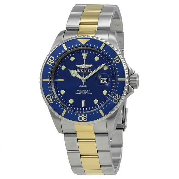 Invicta Men's 25716 Pro Diver Quartz 3 Hand Blue Dial Watch